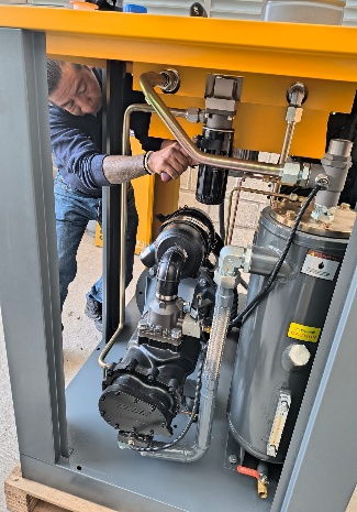 Ensamble de compresor de tornillo