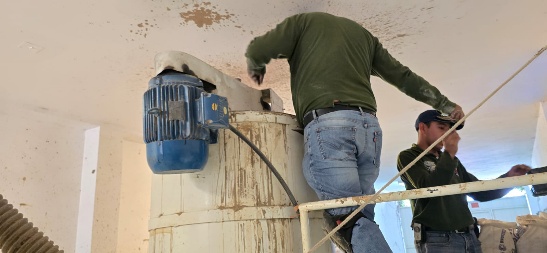Instalación de motor en campo